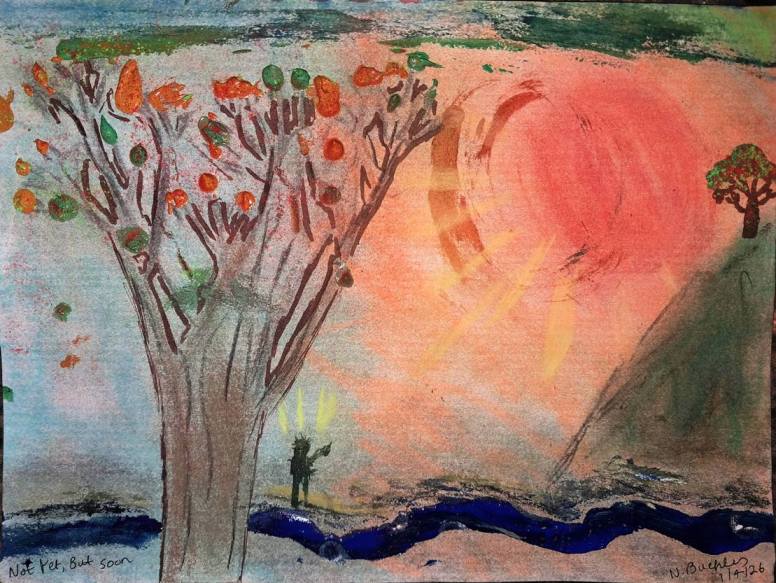 Abstract painting: Not Yet, But Soon